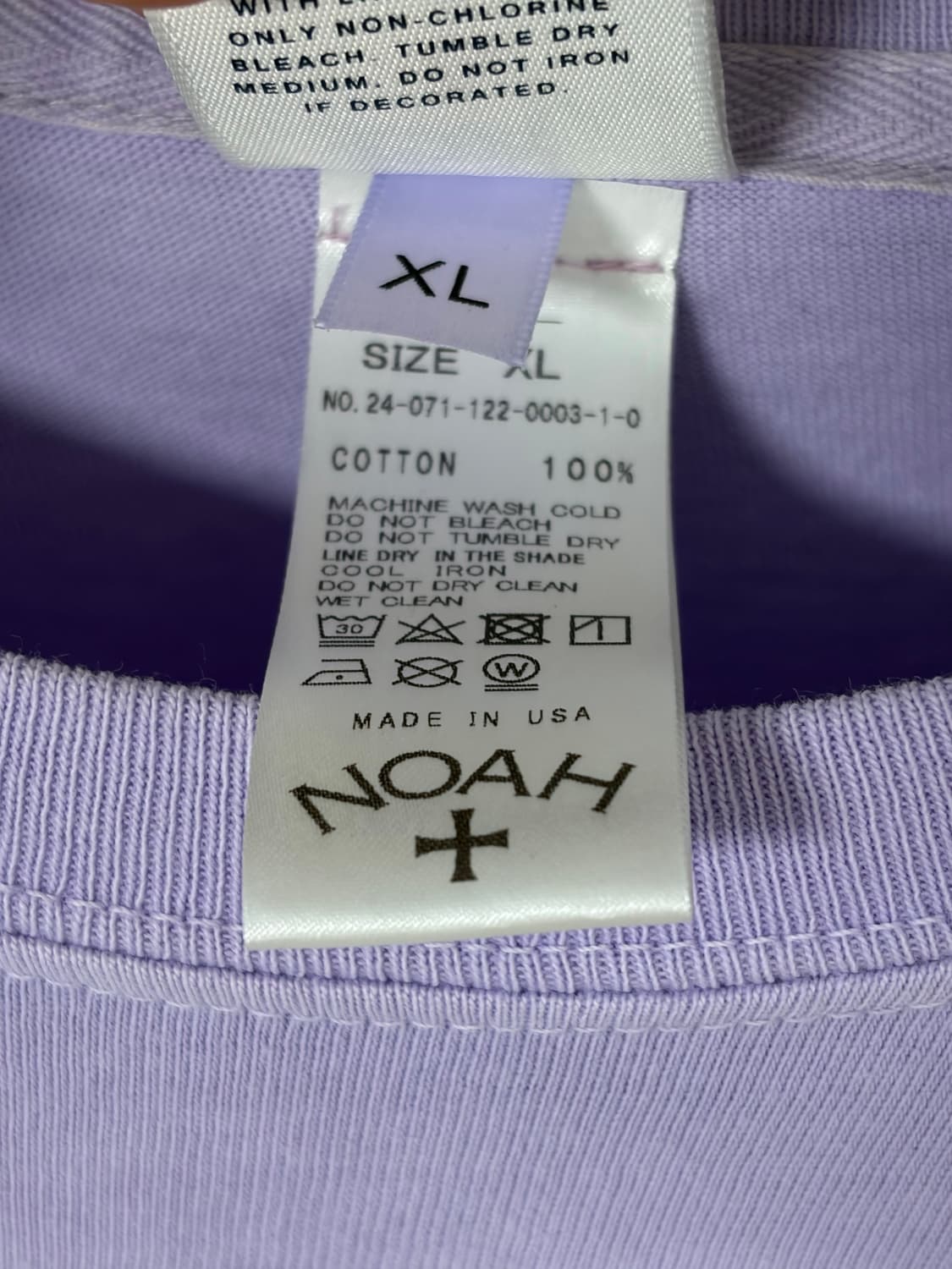 노아 반팔 티셔츠 퍼플 XL 상품이미지3