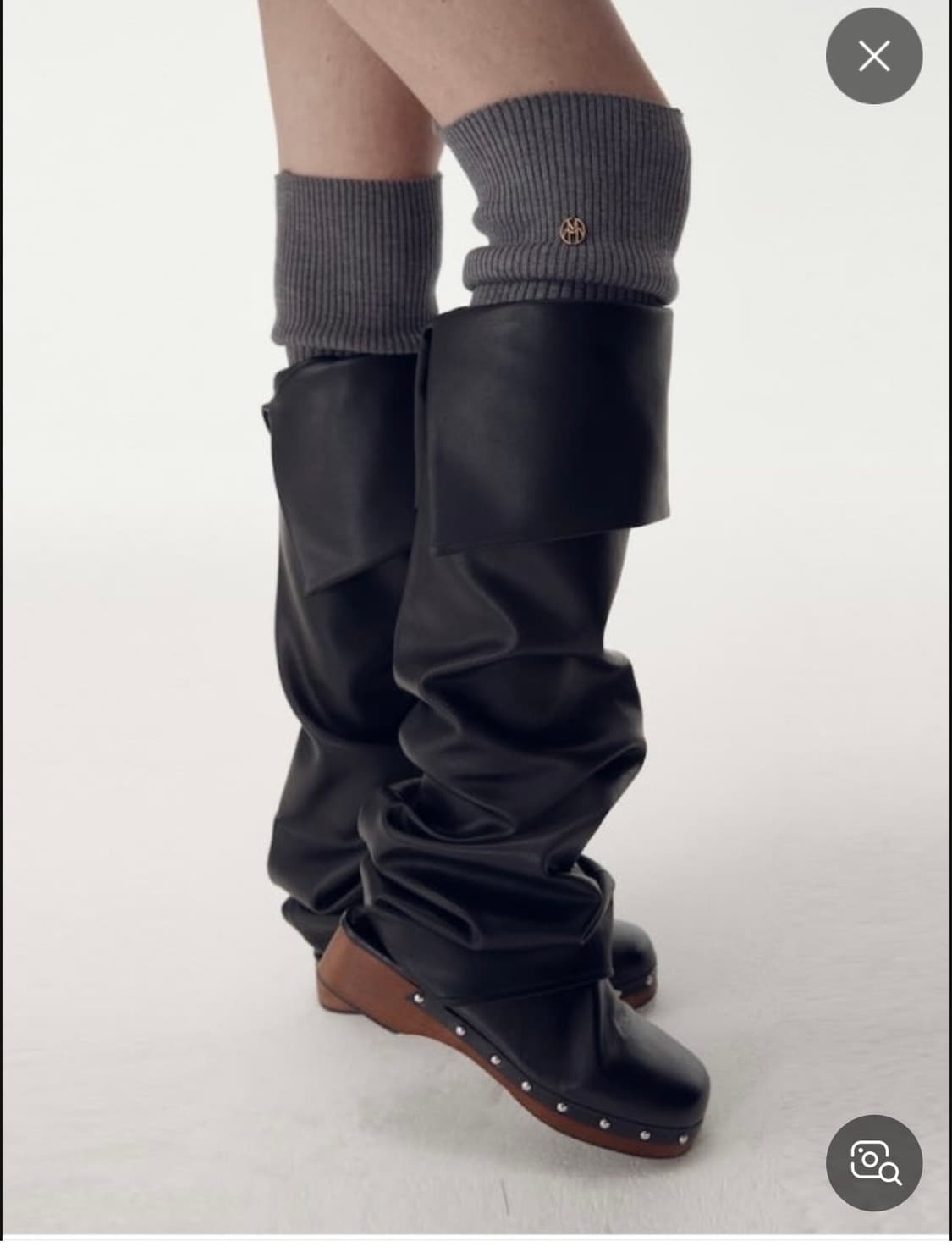 메종마레 faux leather leg warmer, black 삽니다 상품이미지2