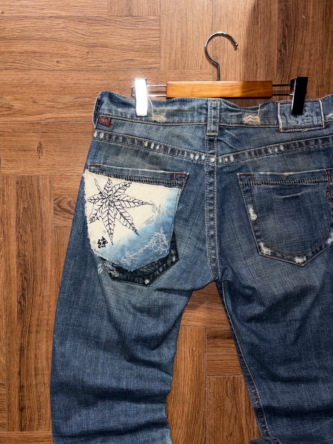 빈티지 포켓 디테일 데님팬츠 상품이미지6