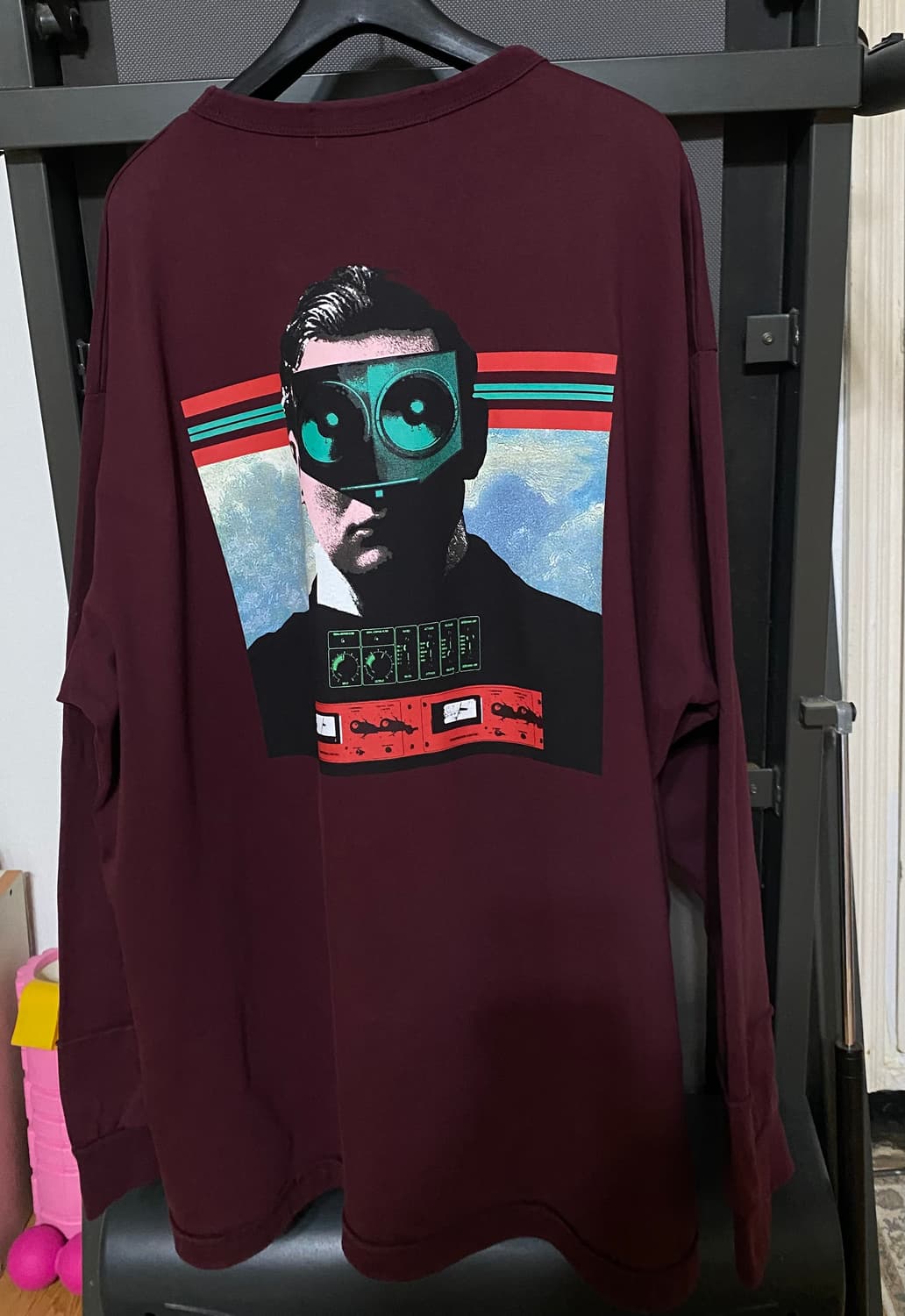 [XL] 언더커버 GU 도킹 티셔츠 긴팔 롱슬리브 와인 버건디 상품이미지2