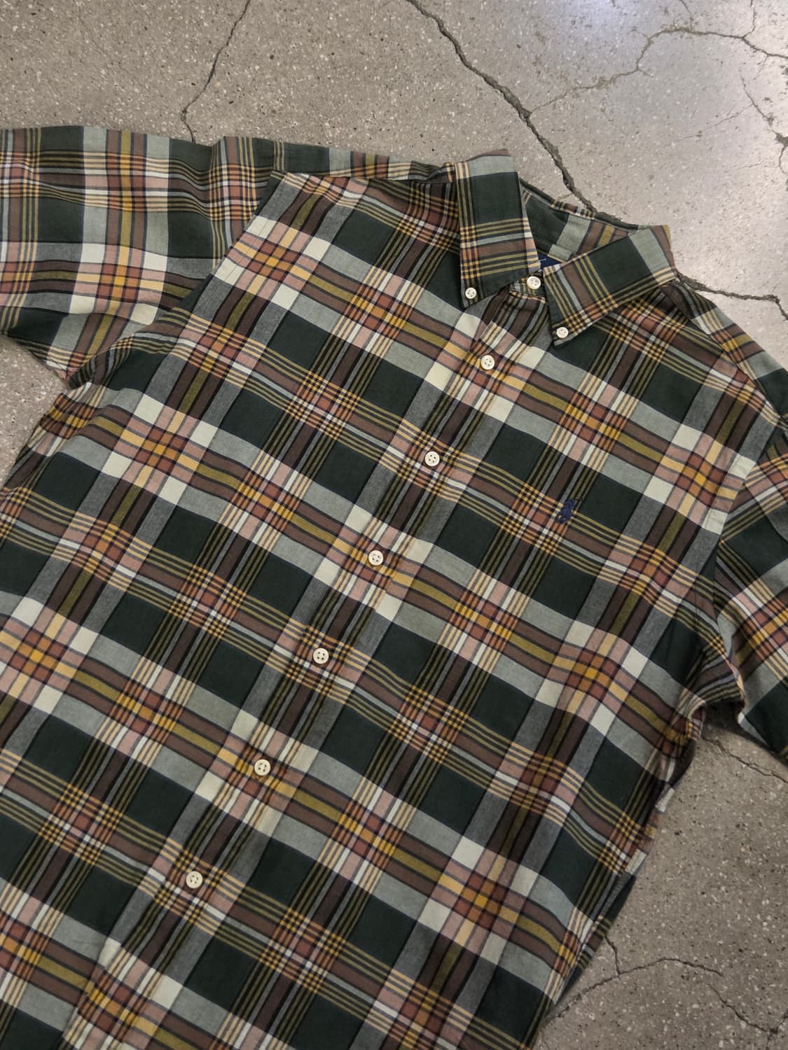 Polo 폴로 그린체크 반팔셔츠 상품이미지1