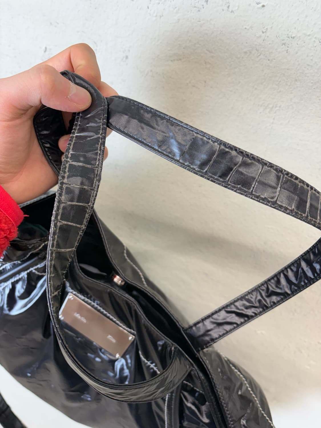 마뗑킴 빅 코팅 토트백 블랙 상품이미지8