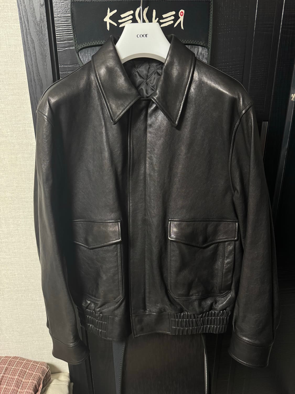 [XL] 쿠어 레더 A-2 자켓 블랙 상품이미지2