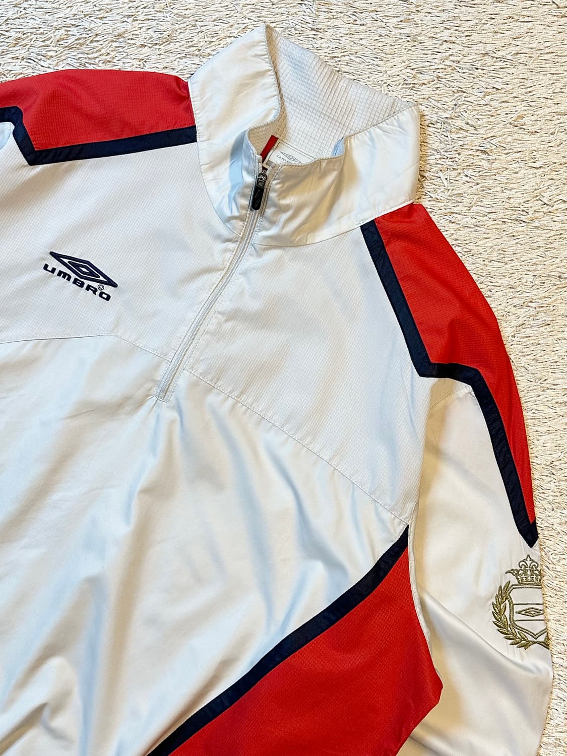 희귀) 엄브로 UMBRO 올드스쿨 나일론 배색 하프 반집업 상품이미지2