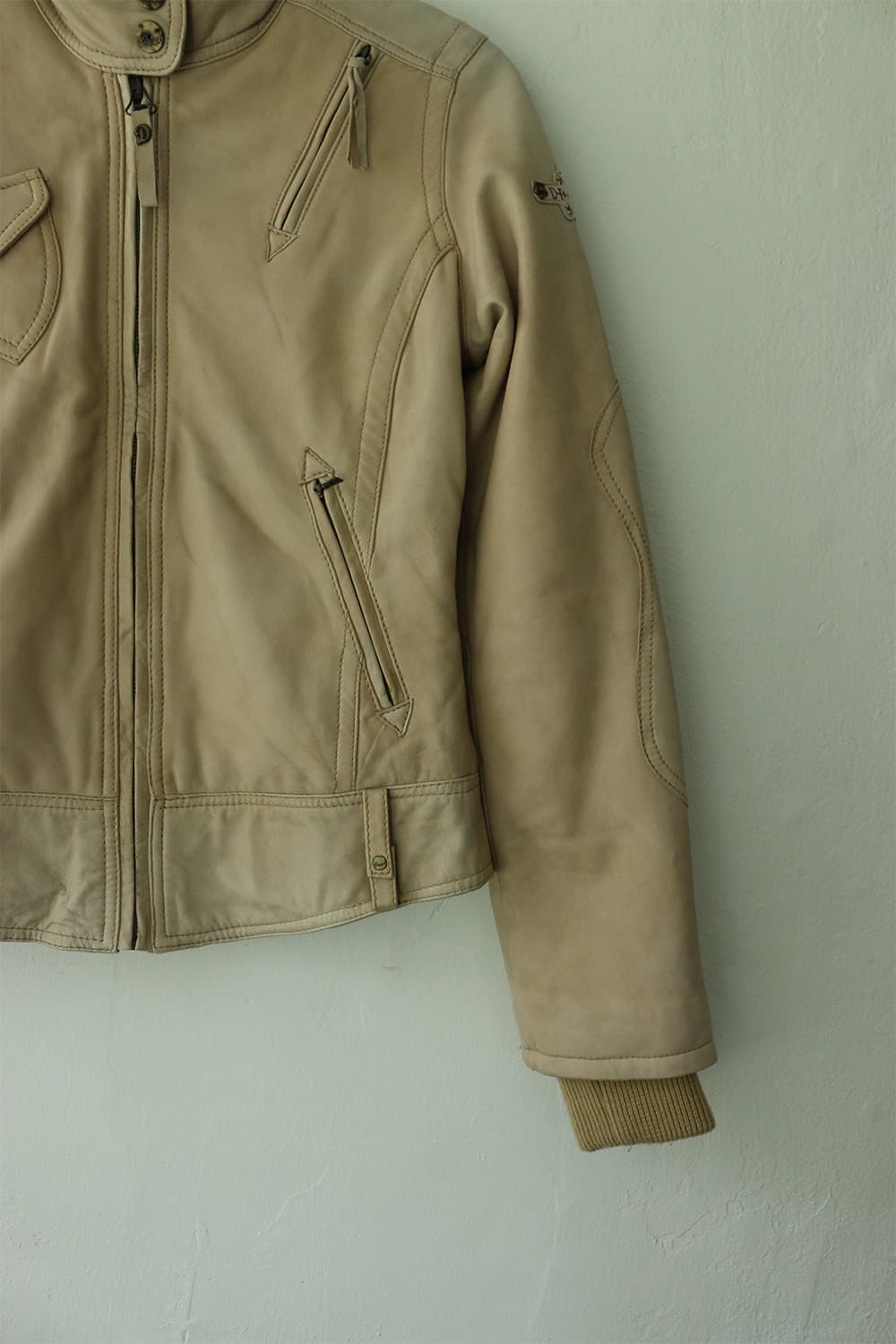 디젤 베이지 유틸리티 레더 자켓 상품이미지5