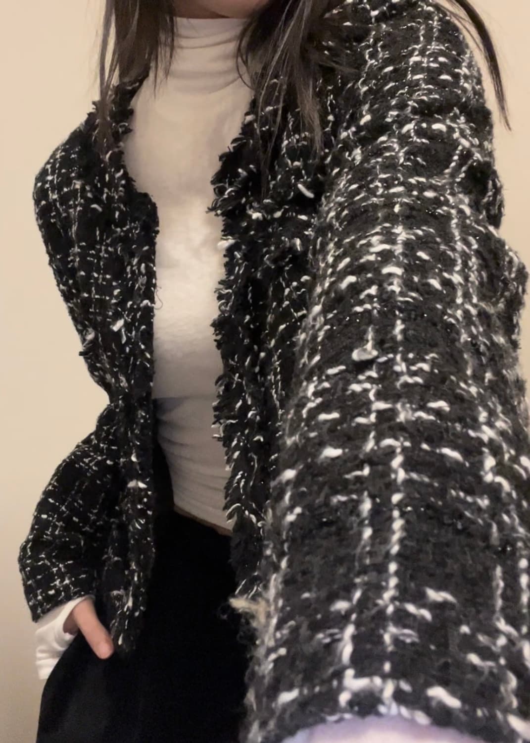 black+white tweed jacket 상품이미지1