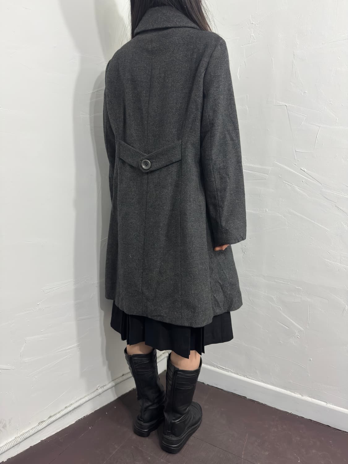 gray button coat 상품이미지7