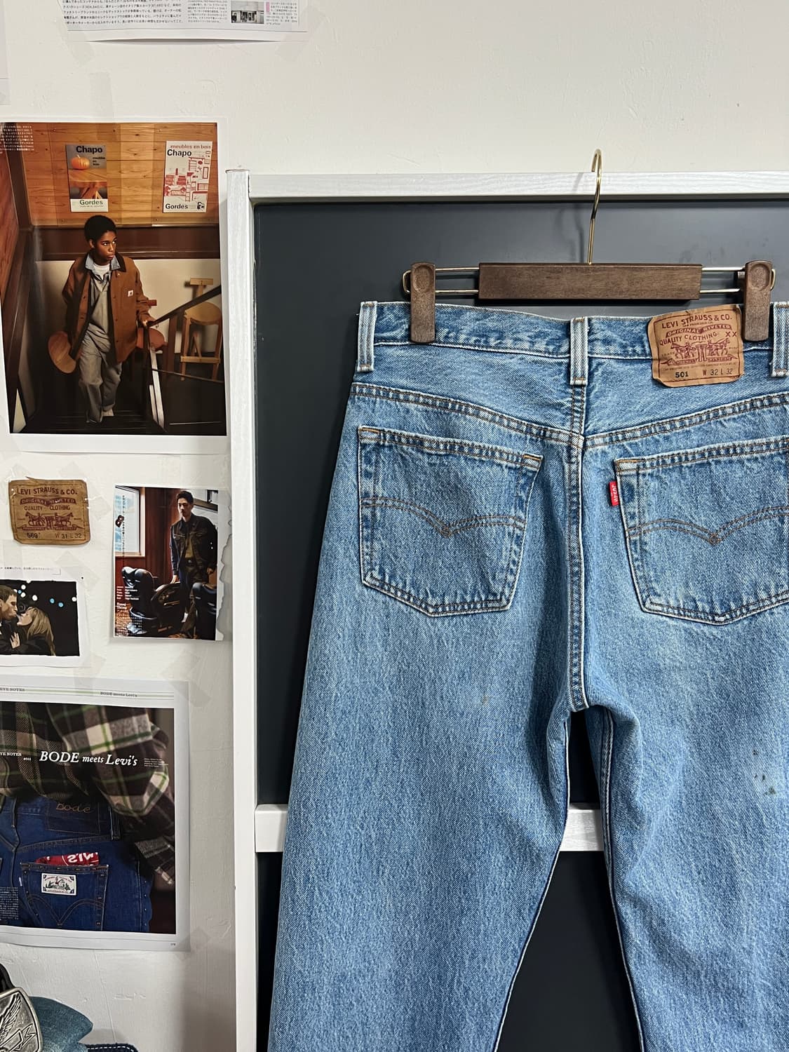 90s USA Levis 리바이스 501 스트레이트 연청 데님 팬츠 상품이미지2