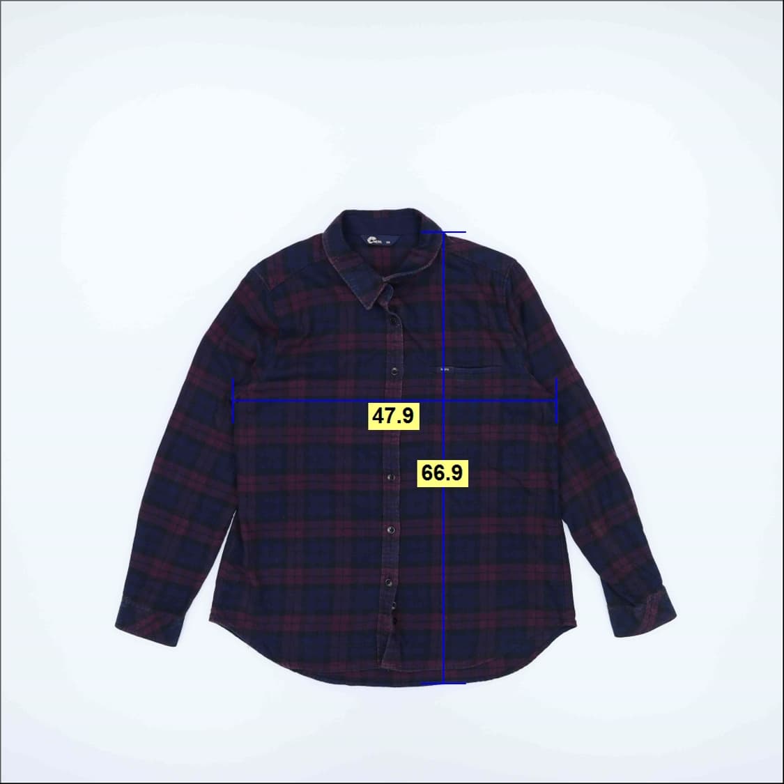 [100] 네파 체크 카라셔츠 폴로셔츠 남방 0114J 상품이미지7