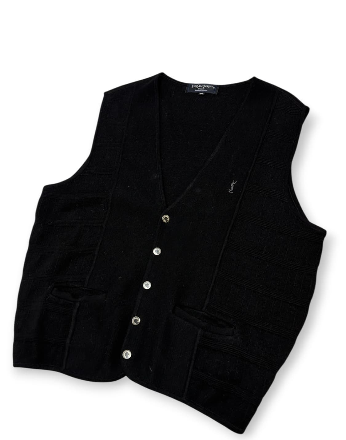 YSL 입생로랑 블랙 니트 베스트 가디건 상품이미지2