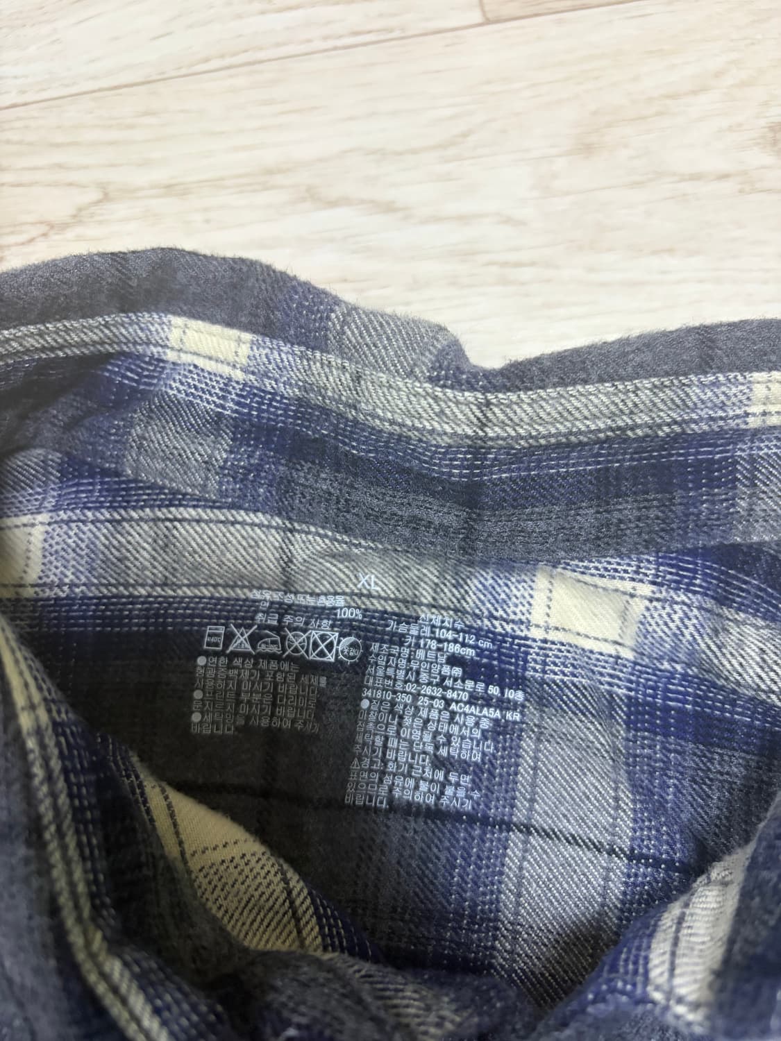 (XL) 무인양품 플란넬 체크 셔츠 상품이미지2