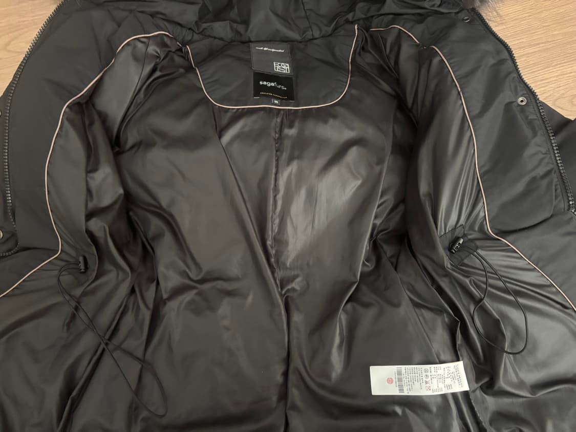 에고이스트 구스다운 폭스퍼 중기장 야상형 패딩 55 상품이미지4