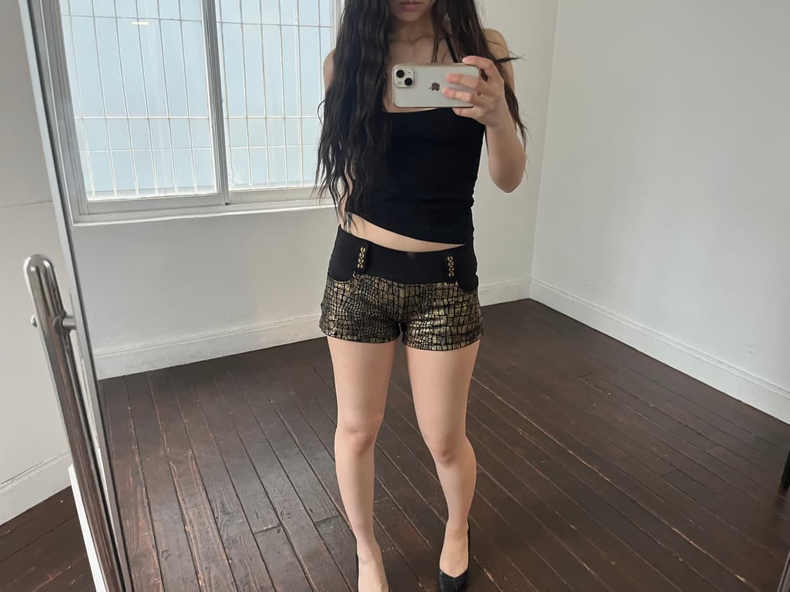 골드 밴딩 숏 팬츠 상품이미지4