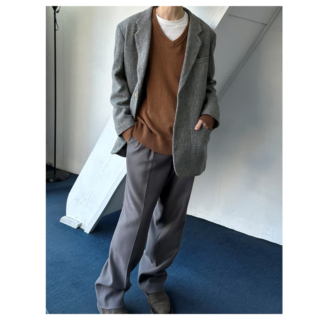 Wool tweed 2B over jacket 상품이미지2