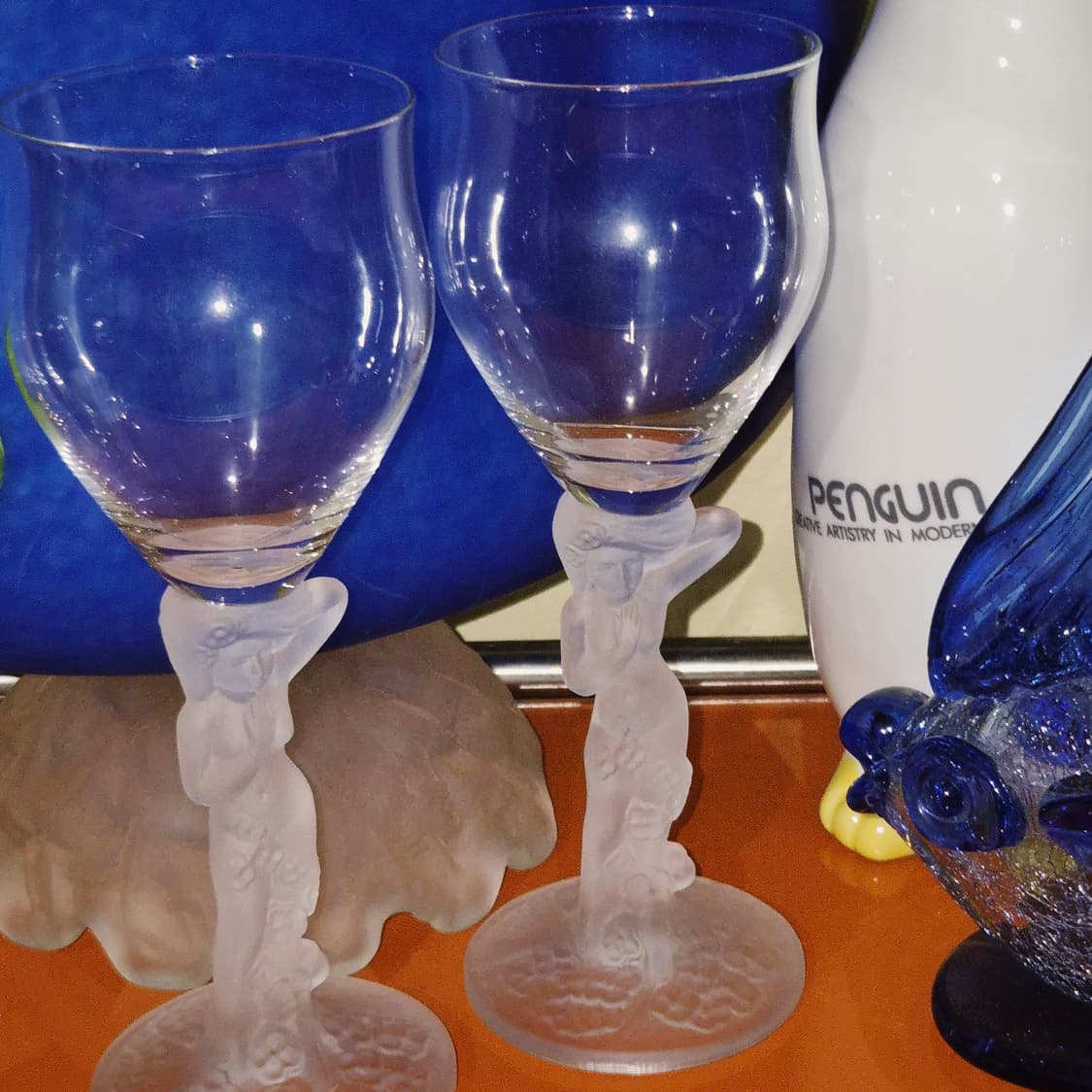 70s 이시즈카 엔틱 꽃의 정령 불투명 와인잔 1p 상품이미지6