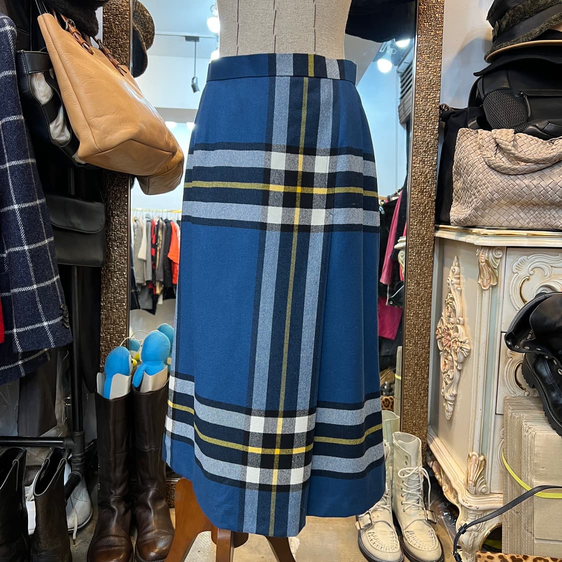 York land 체크 울 스커트 상품이미지8