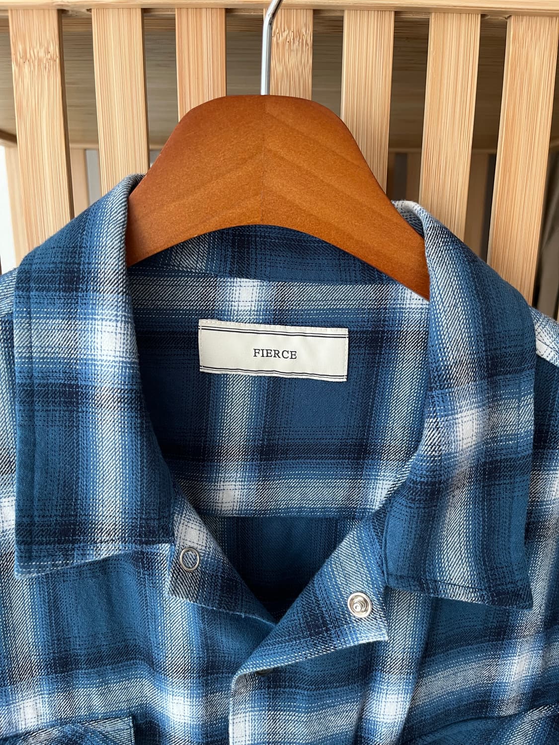 피어스 블랙아웃 Stockton 셔츠 블루 라지 상품이미지4