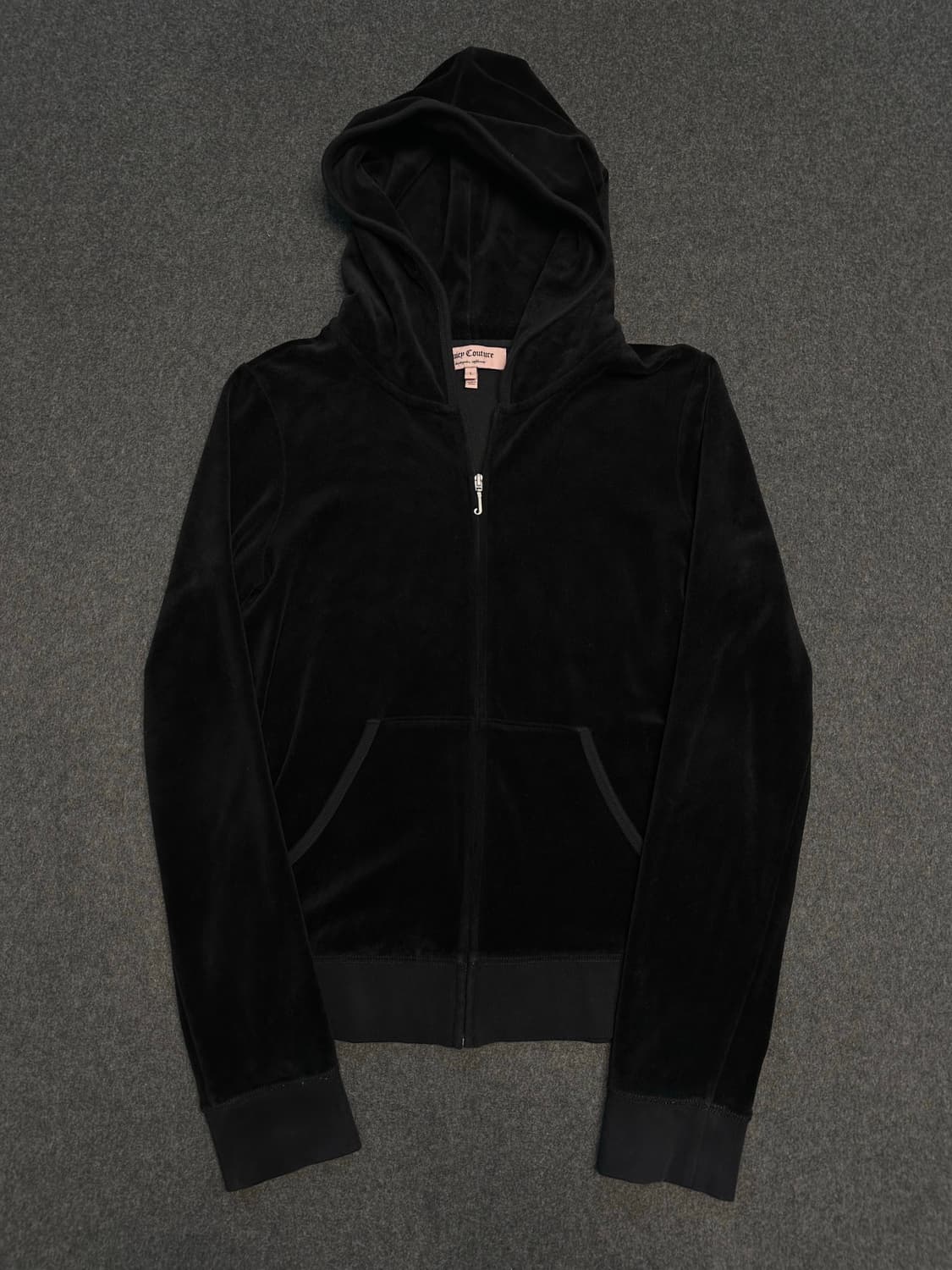 쥬시꾸뛰르 퍼피 블랙 벨벳 후드집업 y2k 갸루 괴짜 펑크 러힙 상품이미지2