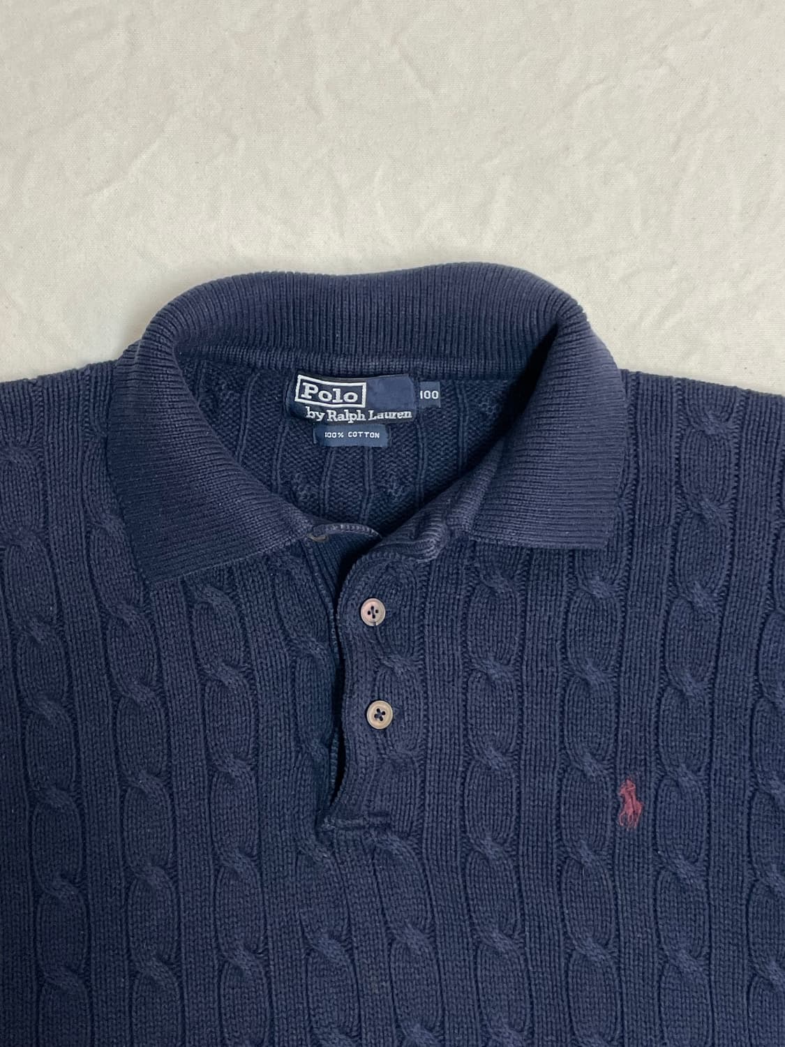 폴로 카라 케이블 니트  상품이미지2