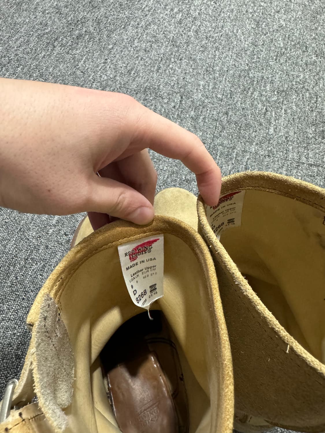 9D) 레드윙 8268 러프아웃 카멜스웨이드 엔지니어부츠 270 상품이미지8