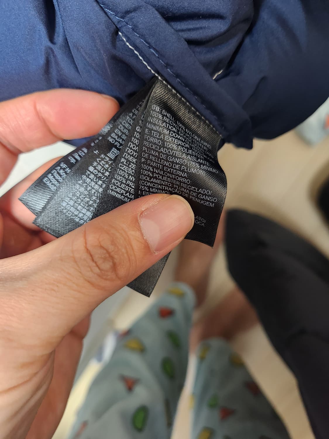 (100-105) 노스페이스 눕시 눕시2 700 패딩 아이보리/네이비 상품이미지5