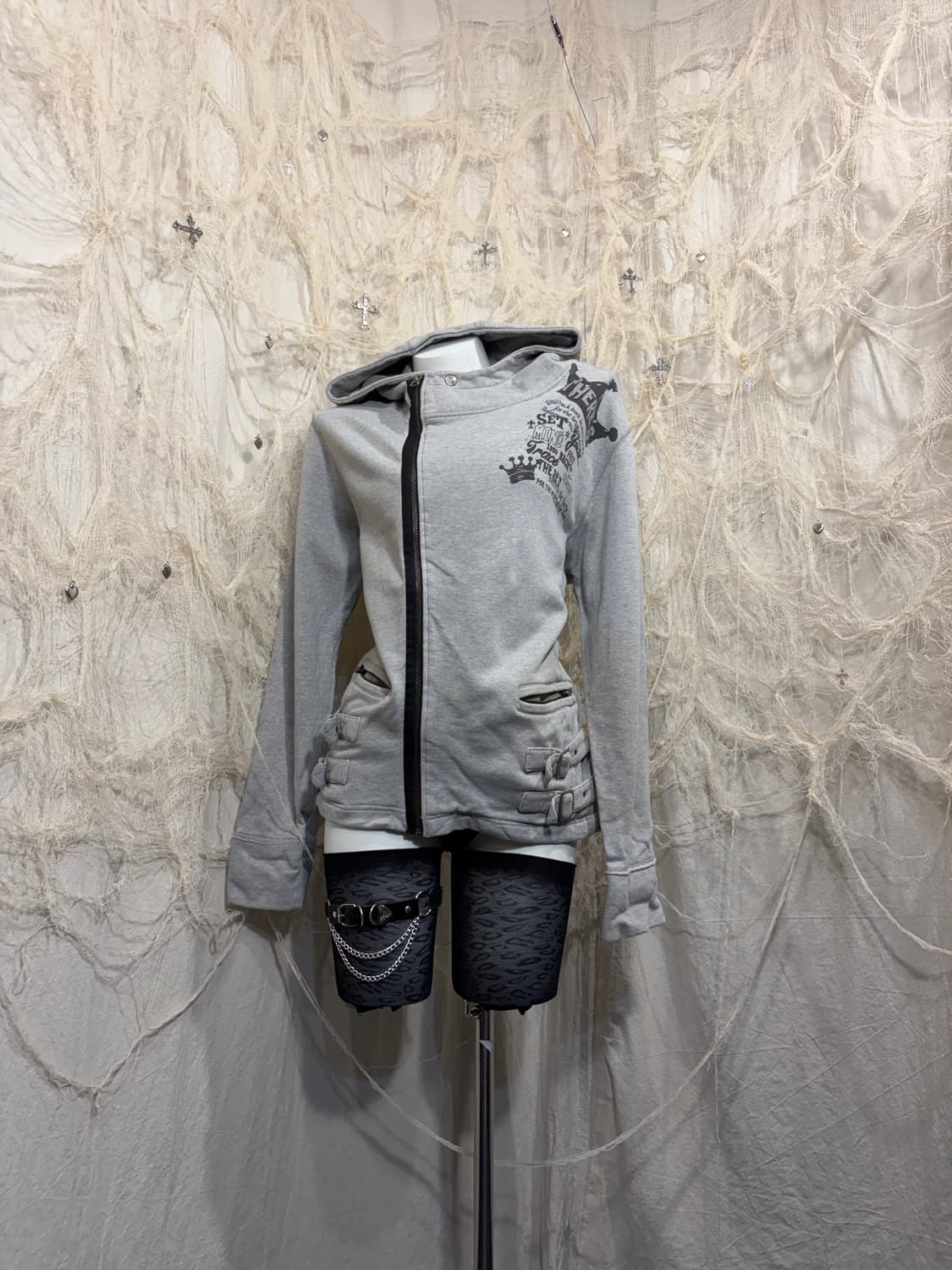 00's bias zipper buckle hoodie zip-up  상품이미지6