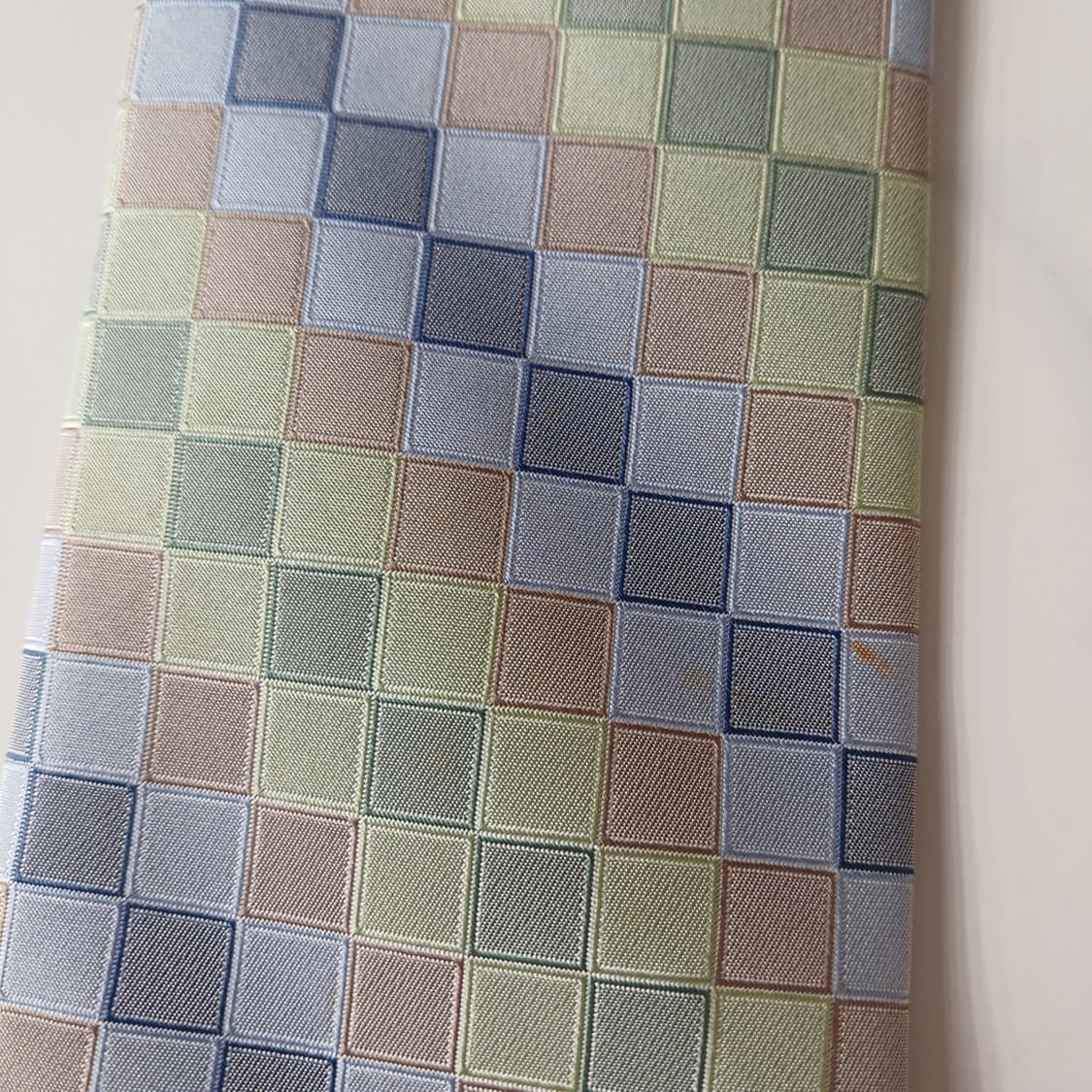 켈빈클라인 실크 그린 체크 넥타이 9.1cm A등급 A19834 상품이미지8