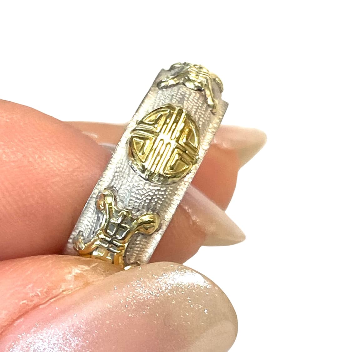 Silver & Gold Mandala Ring 상품이미지3