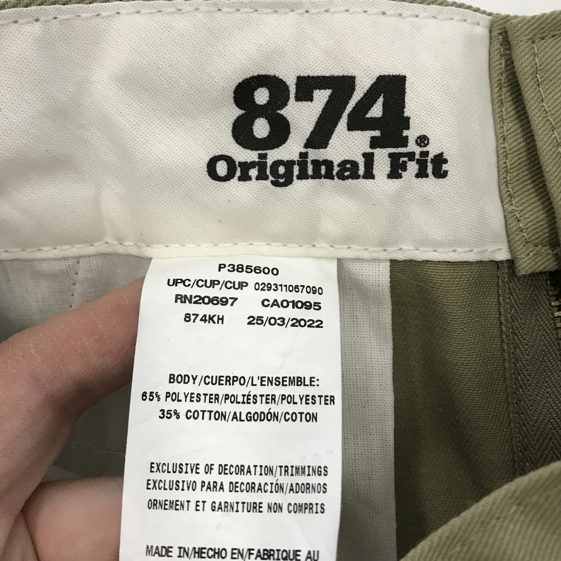 디키즈 874 오리지널 워크팬츠 [28x30] 상품이미지5