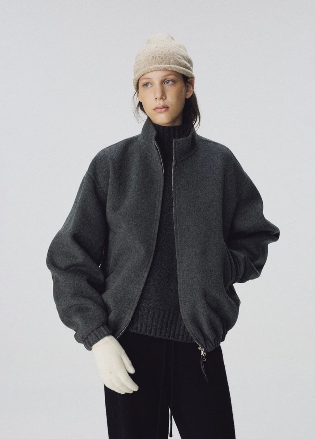 (새상품) 낫띵리튼 블루종 Plaza zip blouson 다크그레이 상품이미지1