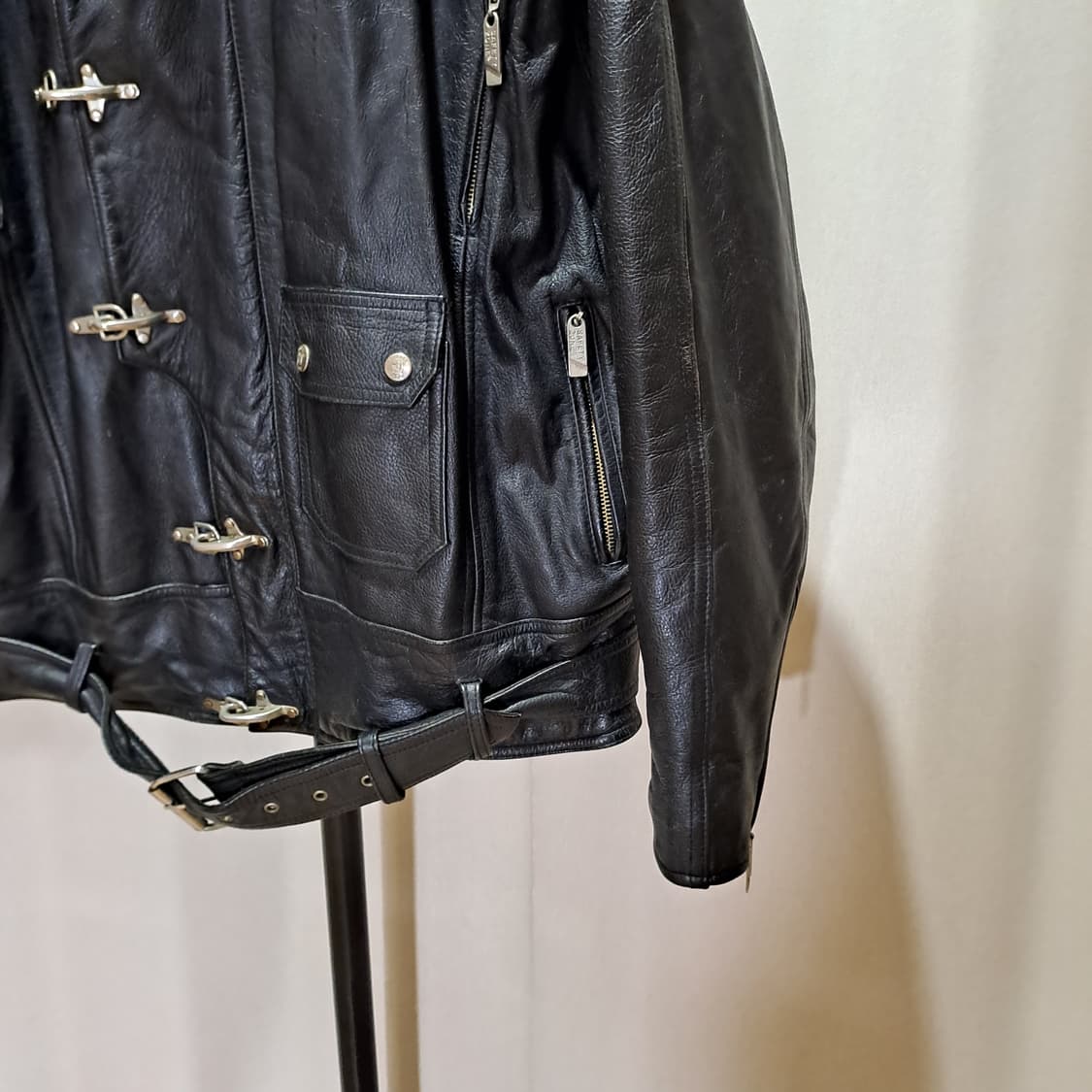 (택포) 90's 안전지대 파이어맨 가죽자켓 XL 상품이미지3