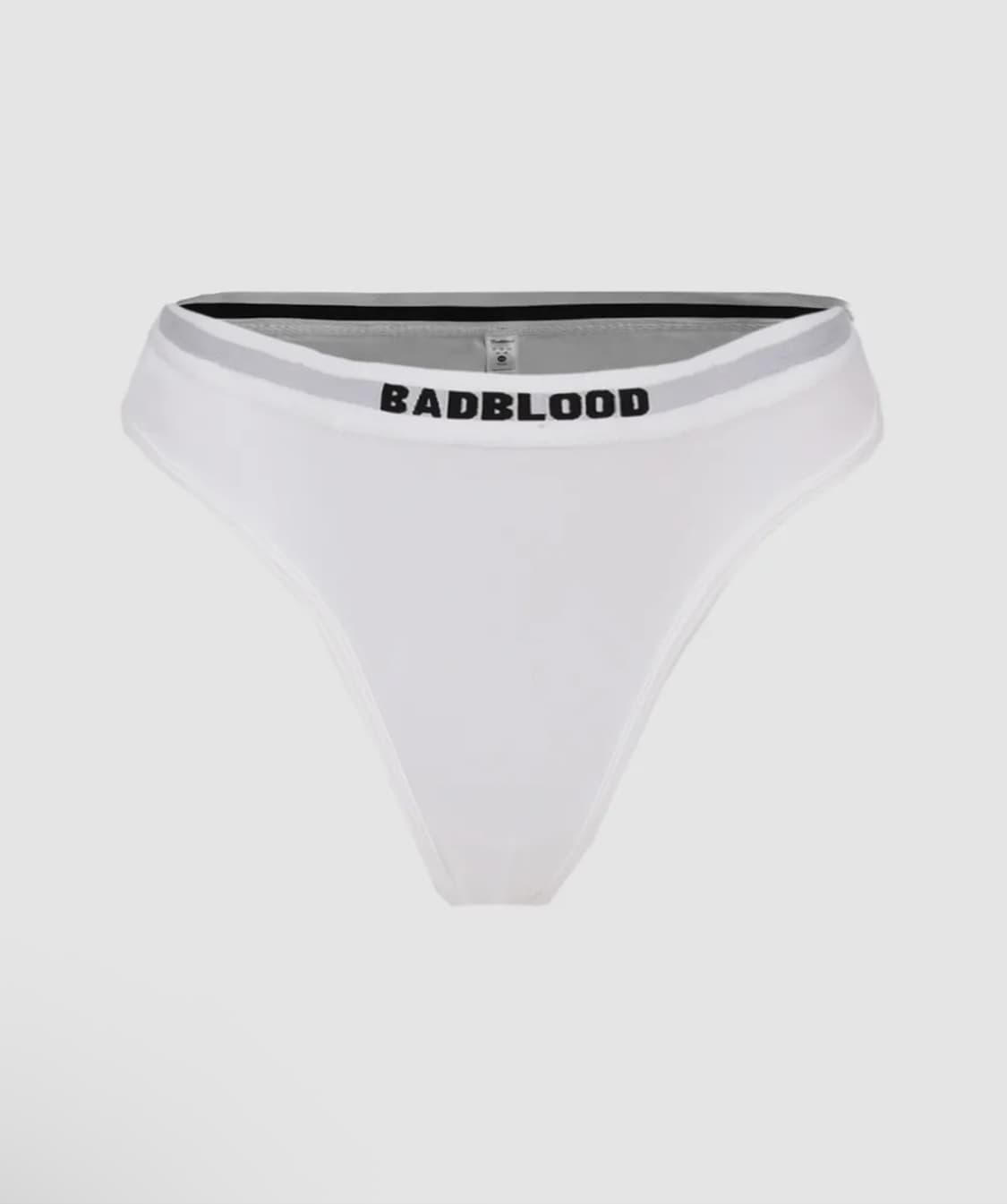배드블러드 스몰 로고 브리프 - 화이트 S 상품이미지1