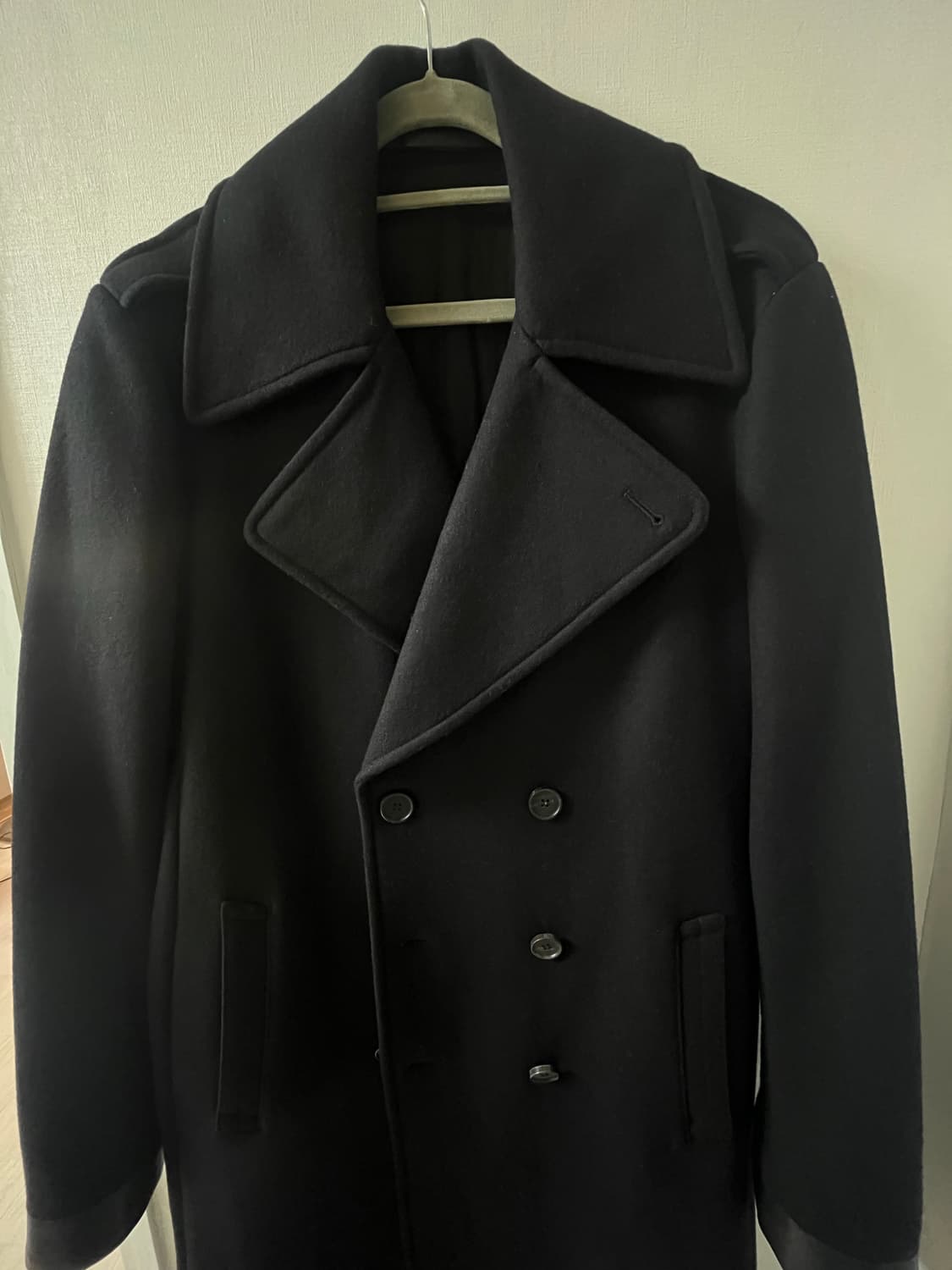 올세인츠 울 롱코트 더블 블랙 100 상품이미지7