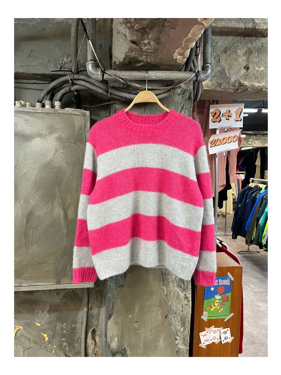 코스 스트라이프 니트 핑크 M #csz3309 상품이미지1