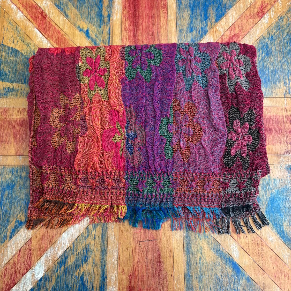 비비드 플라워 믹스 히피 머플러 스카프 (JPN) 상품이미지2