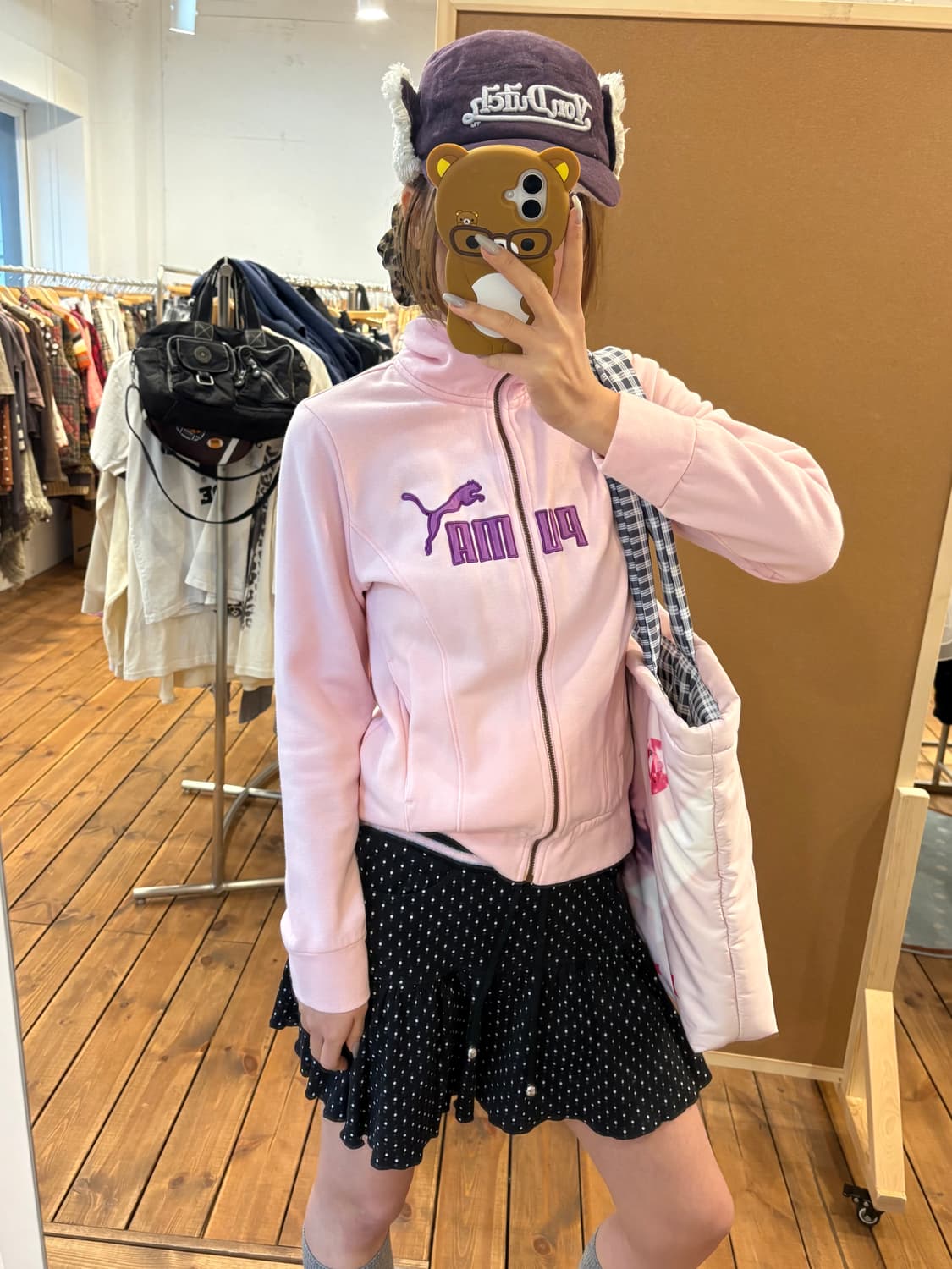 퓨마 핑크 면집업 상품이미지2