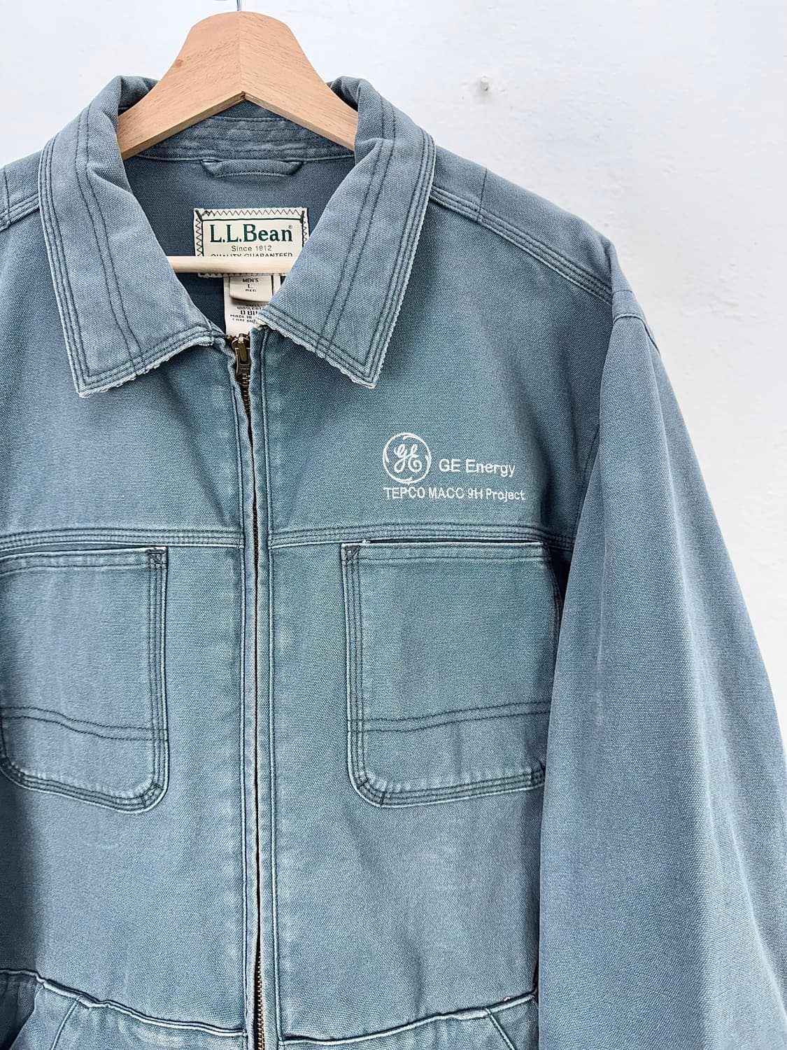 엘엘빈 피그먼트 더스티 블루 프렌치 캔버스 워크 자켓 상품이미지3