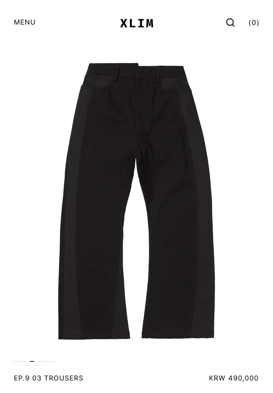 (새상품) Xlim 03.trousers 블랙 S 상품이미지1