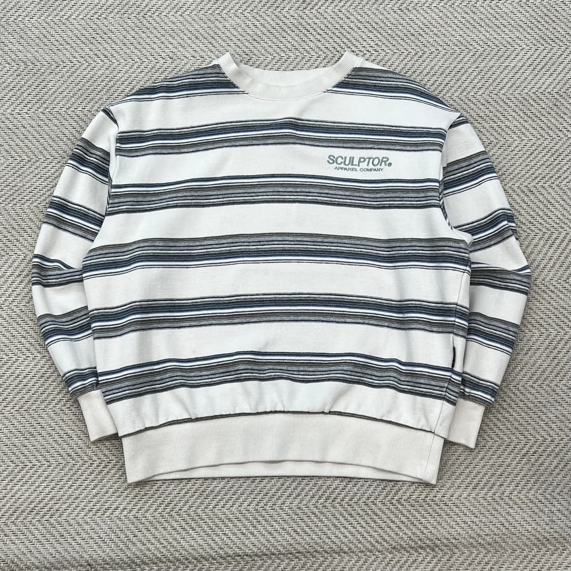 스컬프터 스트라이프 맨투맨 r3582 상품이미지1