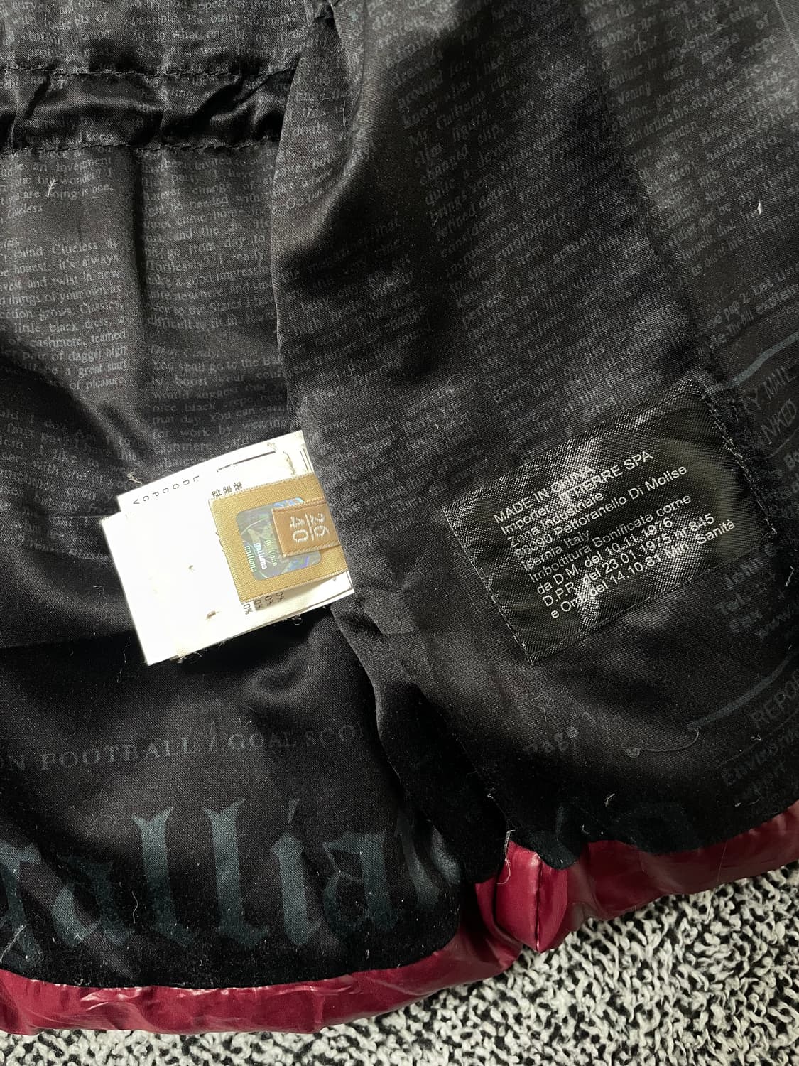 빈티지9. 존 갈리아노 (galliano) 다운 패딩 와인 일본빈티지 상품이미지4