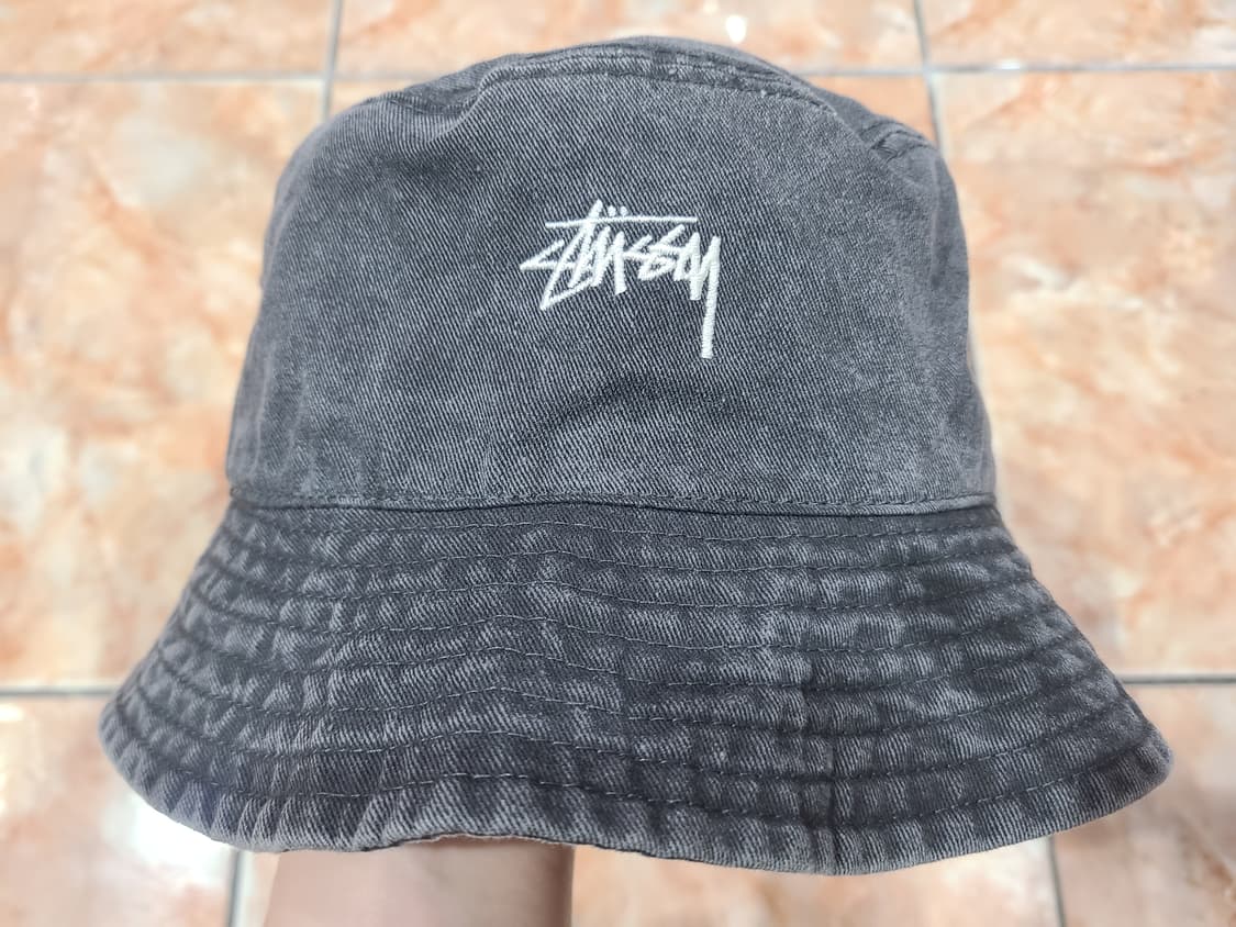 스투시 워시드 스탁 버킷 차콜 상품이미지1