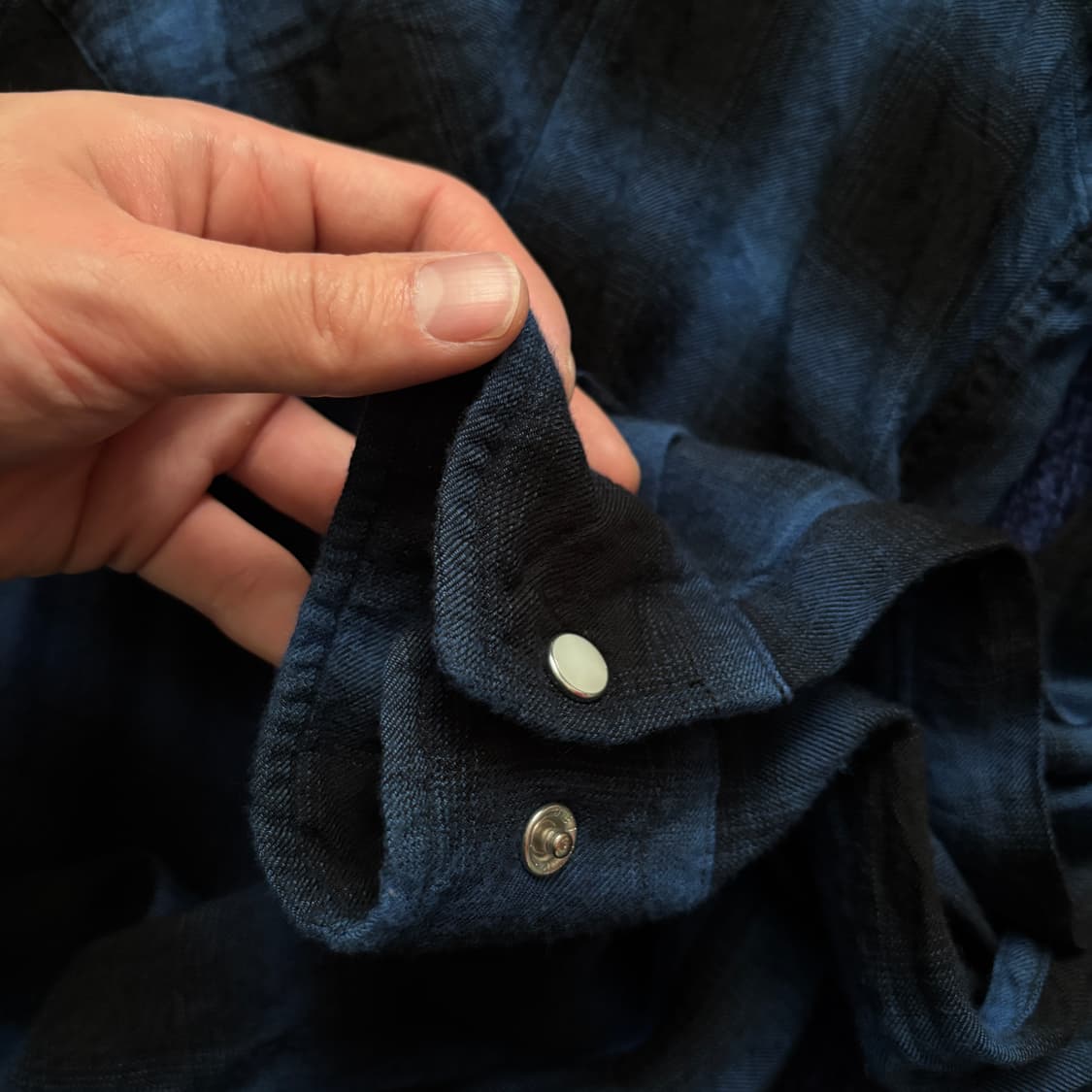 bedwin 베드윈 옴브레 체크 레이온 셔츠 상품이미지3