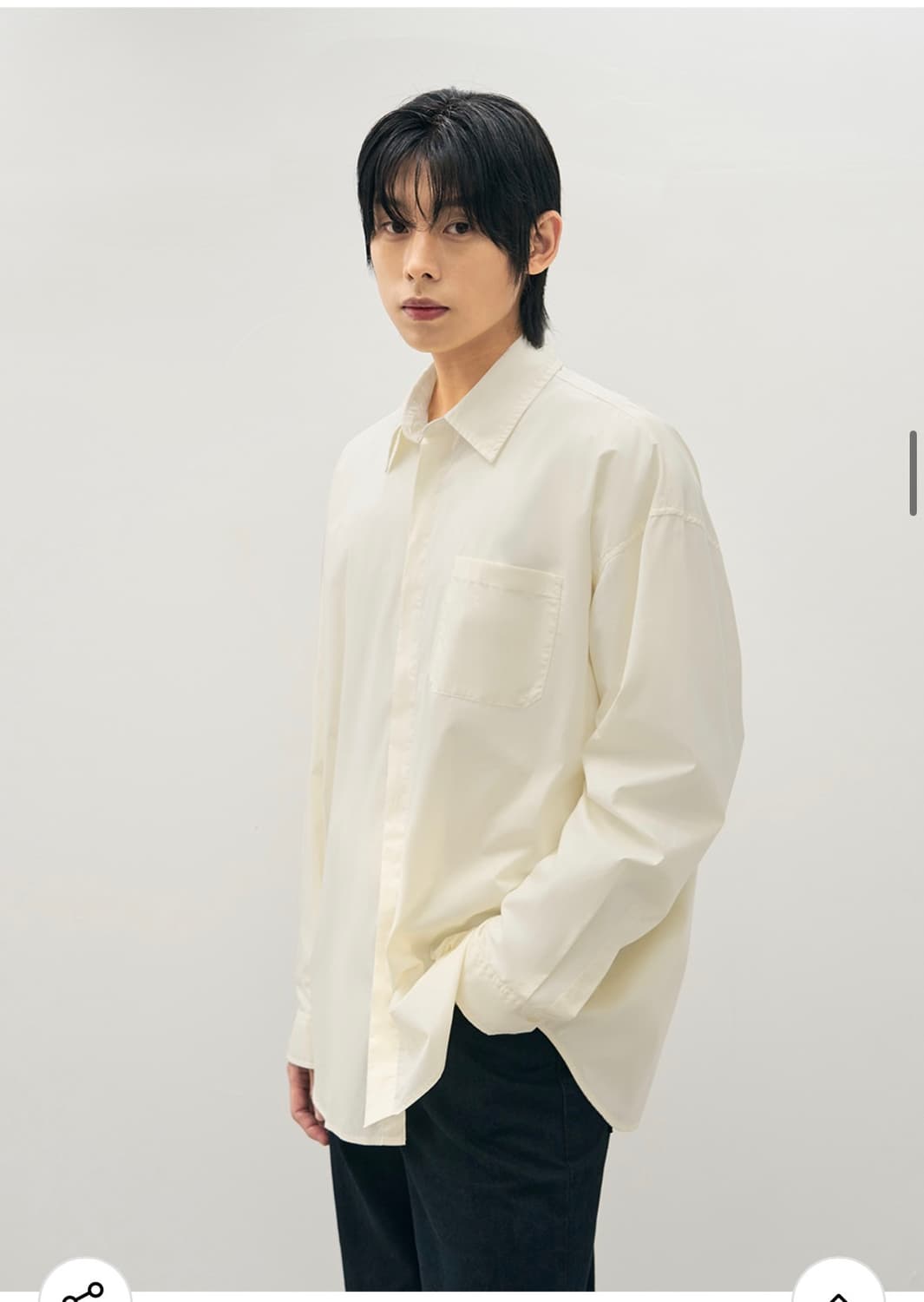 (M) 드로우핏 페이퍼 코튼 오버핏 셔츠 [LEMON] 판매 상품이미지5