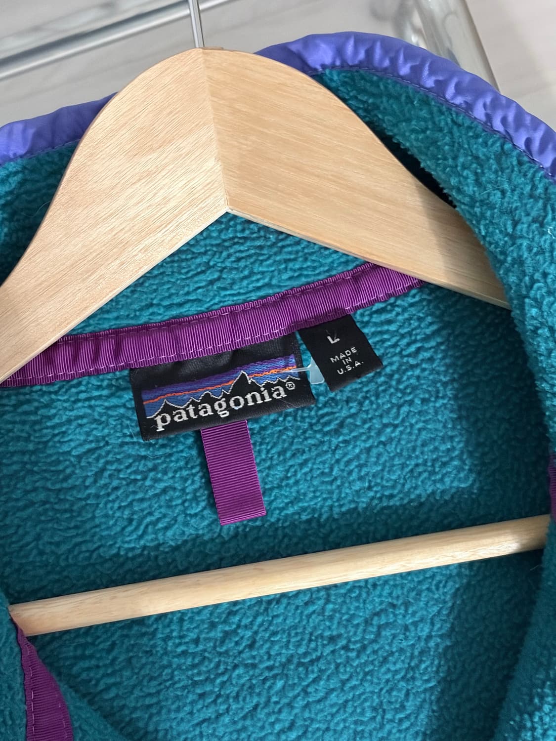 파타고니아 신칠라 80s usa 틸그린 퍼플 상품이미지4