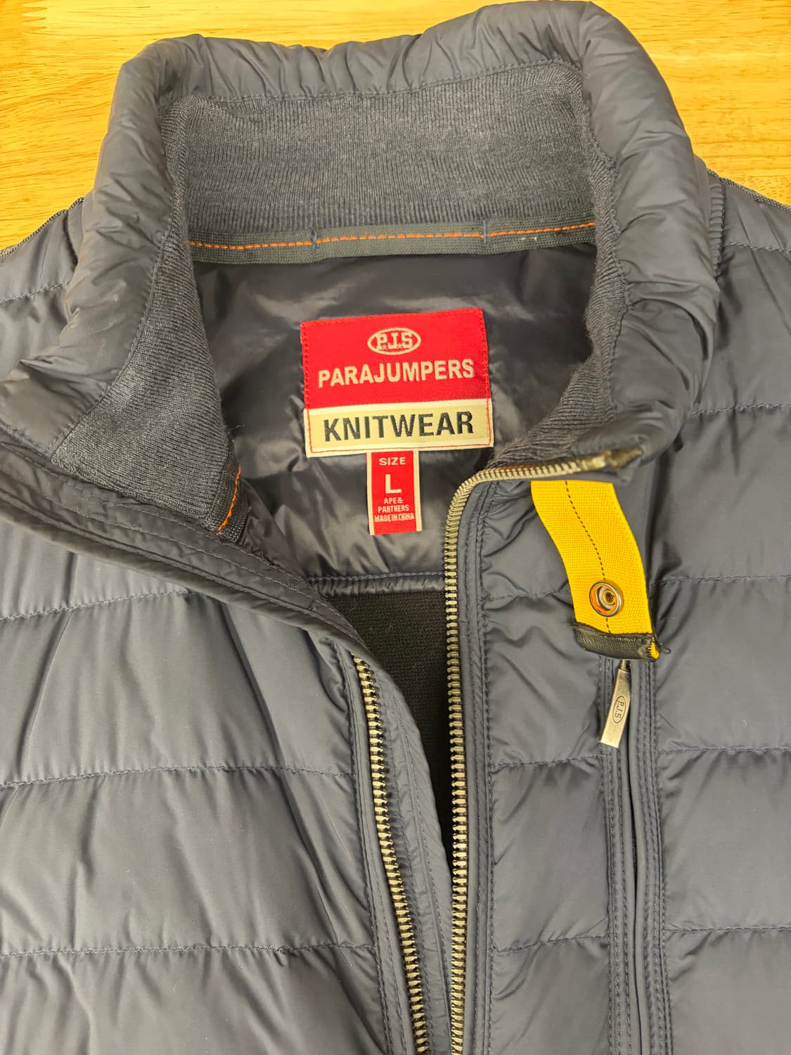 [L] 파라점퍼스 패딩 니트 집업 블루 상품이미지3