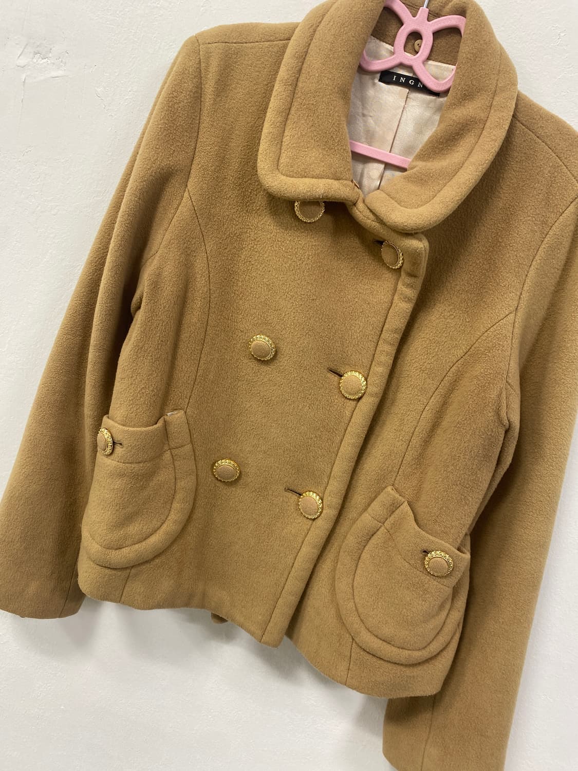 [INGNI] 잉그니 라떼갸루 리락쿠마 안감도트 숏코트 상품이미지6