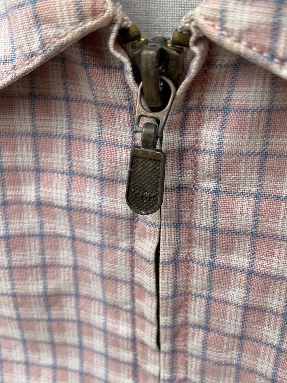 90-00s 00s Bitch Pink Check Zip-Up 상품이미지8