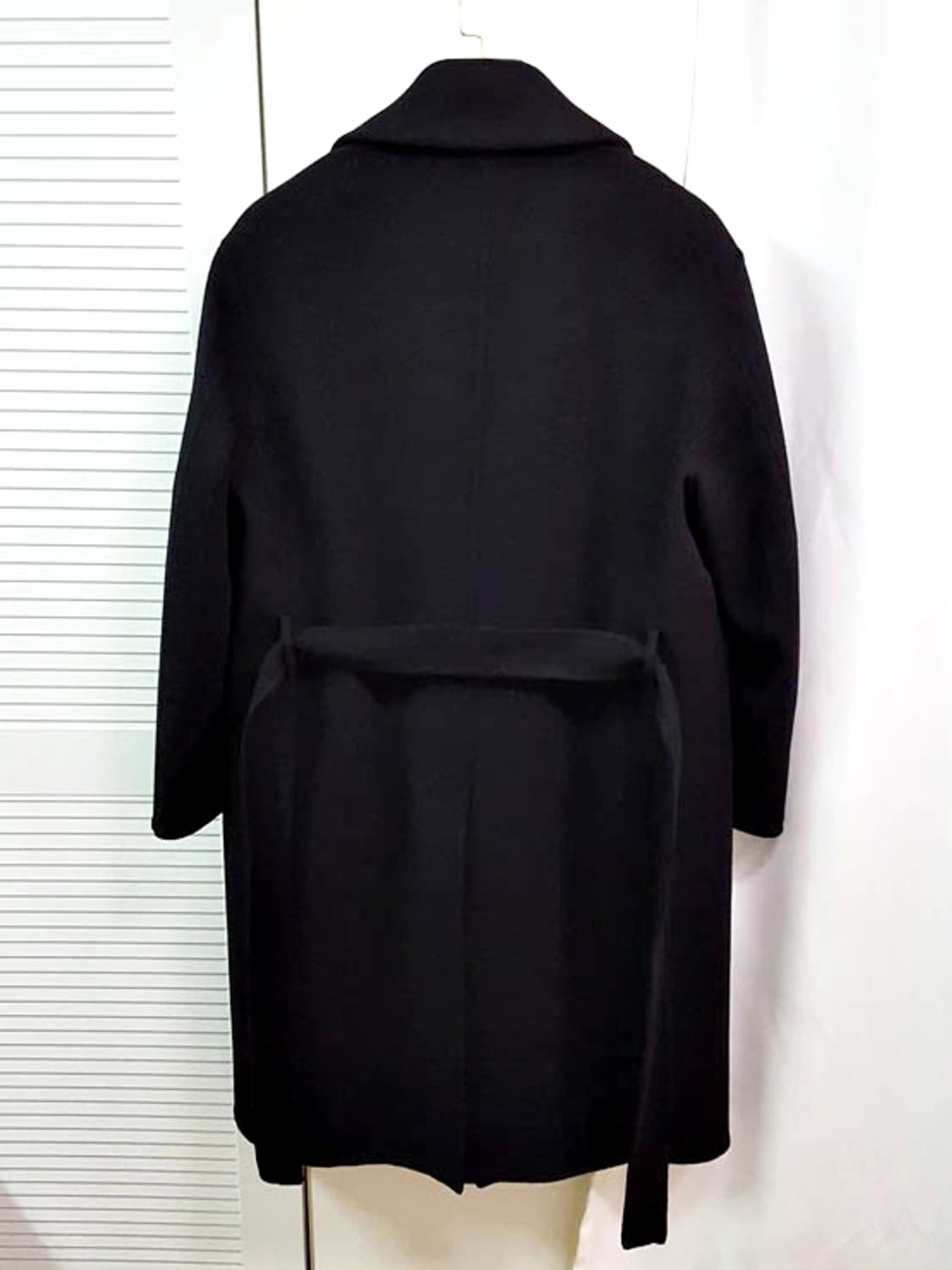 Tngt 남성 세미오버핏 캐시미어 핸드메이드 로브 코트 블랙 상품이미지3