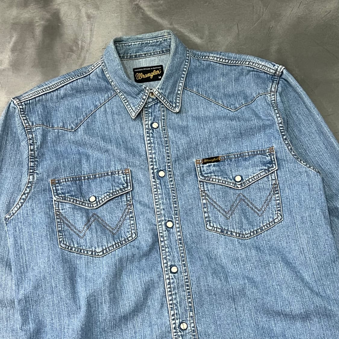  랭글러 웨스턴 데님 셔츠 y14672 상품이미지3