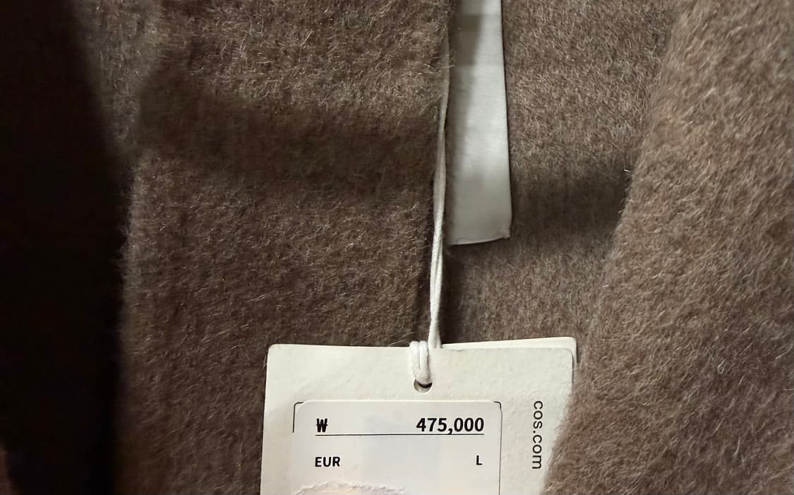 [L]COS 코스 더블 브레스트 울 코트 다크베이지 새상품 상품이미지5